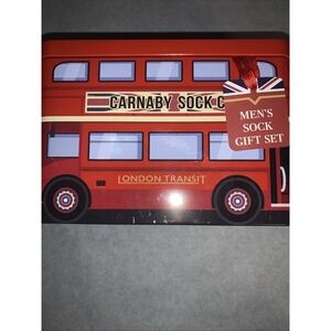 3 PACK CARNABY SOCK CO. LONDON ENGLAND MEN'S‎ SOCK GIFT BOX SET. SZ 8-12